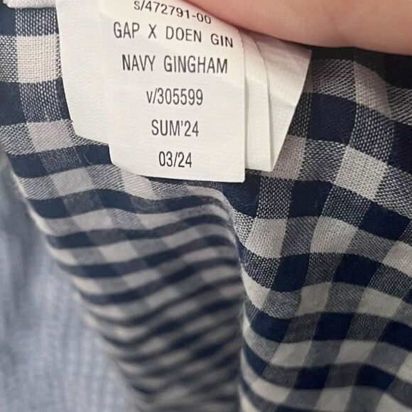 Doen Blue and White Smocked Maxi Sundress - Picture 11 of 12